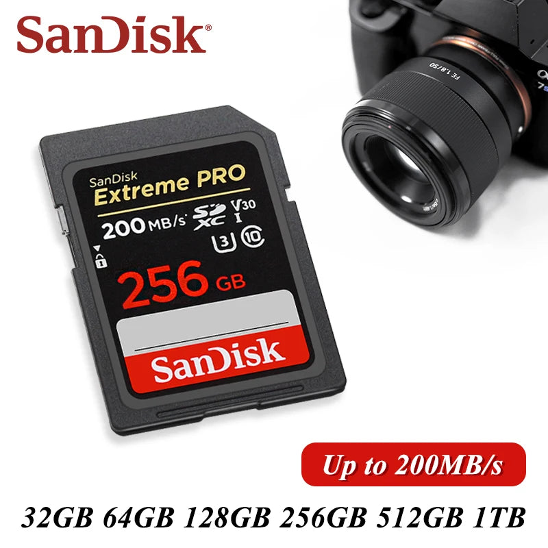 SanDisk Extreme PRO SD Card V30 U3 4K UHD | 32GB–1TB