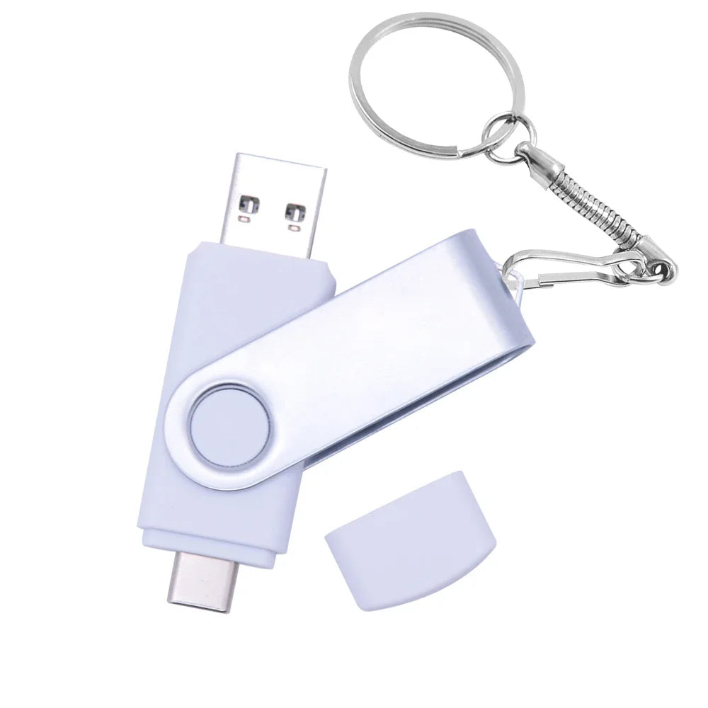 2-in-1 OTG USB Flash Drive + Type-C Adapter | 4GB–128GB USB Flash Drive PRIMED sliver 8GB