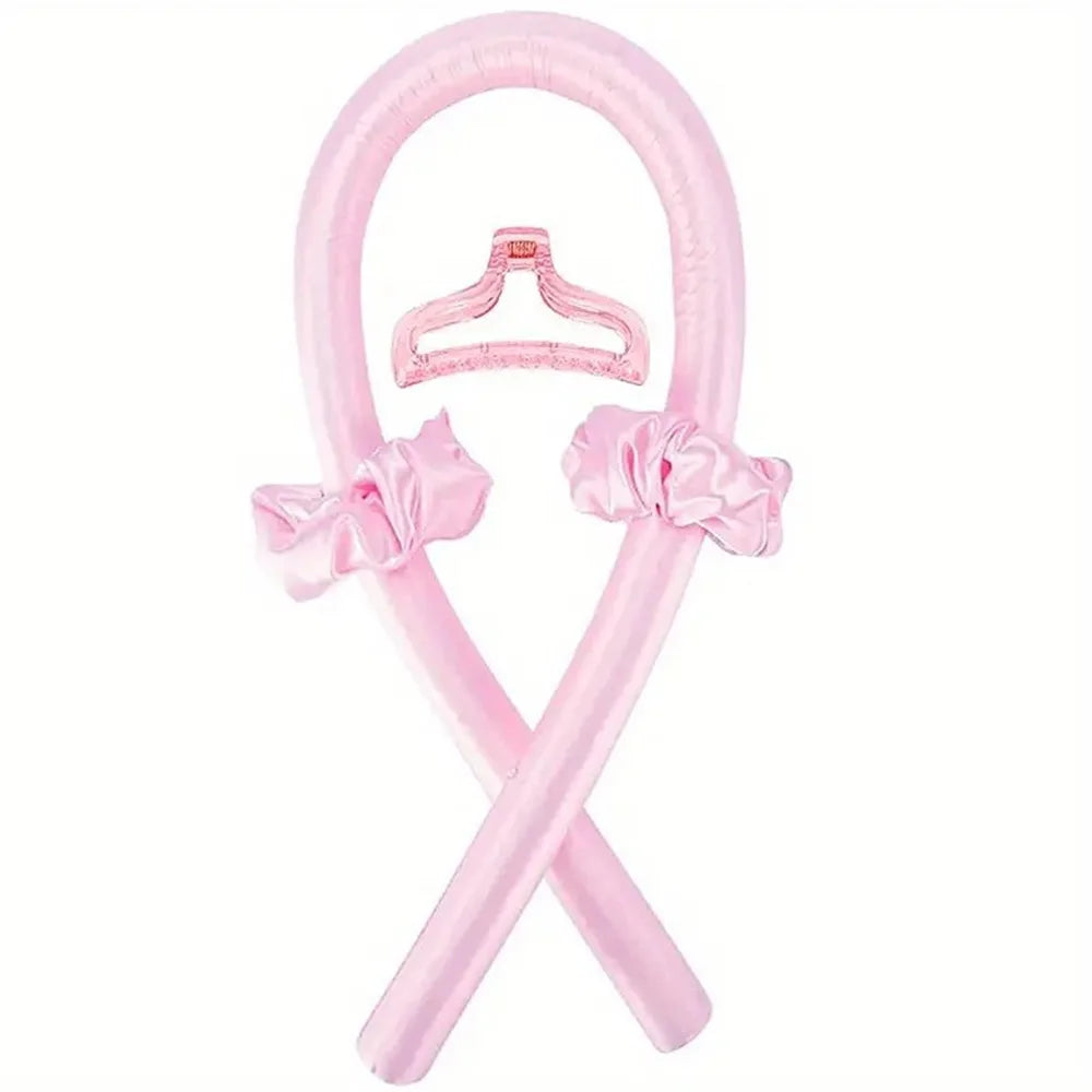 4-Piece Heatless Curling Rods – Sponge Hair Curlers for Waves Heatless Hair Curlers PRIMED SZ149-pink