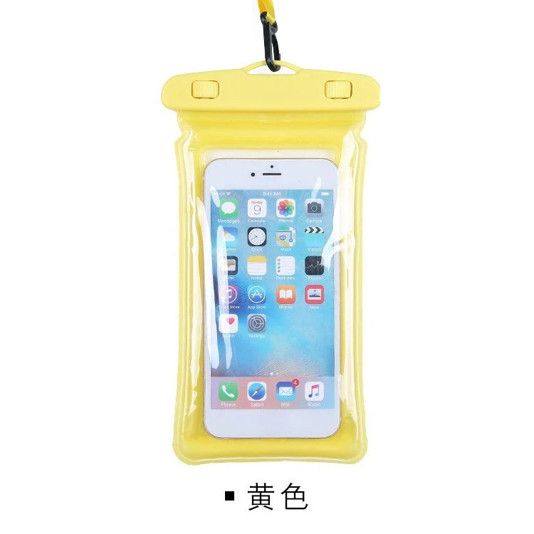 Waterproof Phone Pouch Touchscreen Dry Bag for Swimming Waterproof Phone Pouch PRIMED Yellow PVC Case & Strap