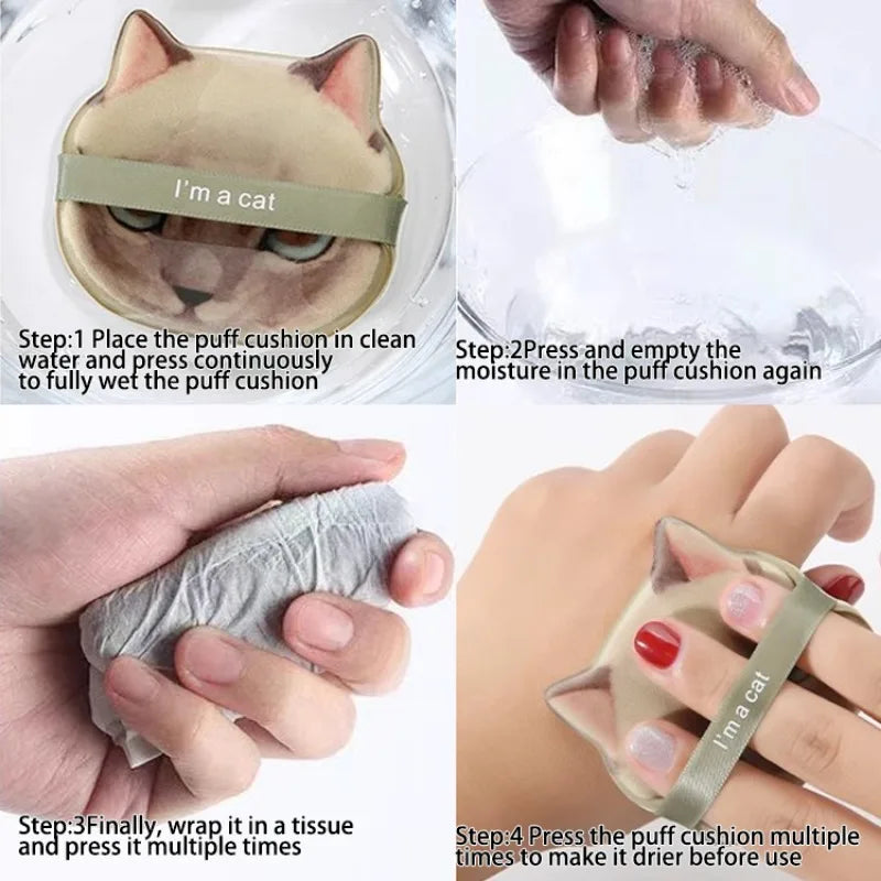 Cat Shaped Makeup Sponge Puff – Non-Latex Foundation Blender Makeup Sponge Puff PRIMED
