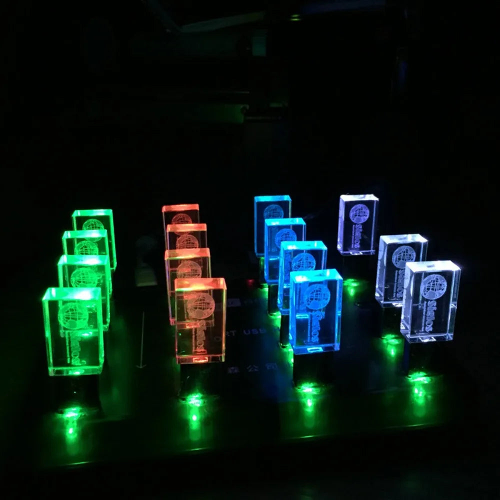 10-Pack 128GB Crystal LED USB Flash Drives | Free Custom Logo USB Flash Drive PRIMED