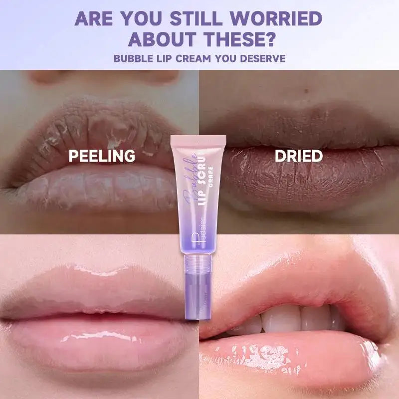 Pudaier Bubble Lip Exfoliator Foaming Scrub & Hydrating Balm