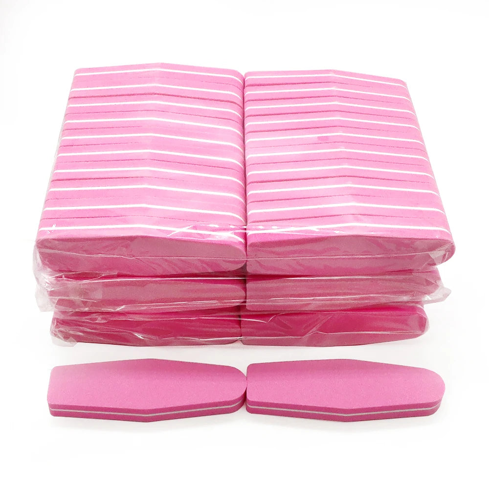 Mini Pink Sponge Nail File Buffer Block Double-Sided 5/10 Pcs Nail File Buffer PRIMED