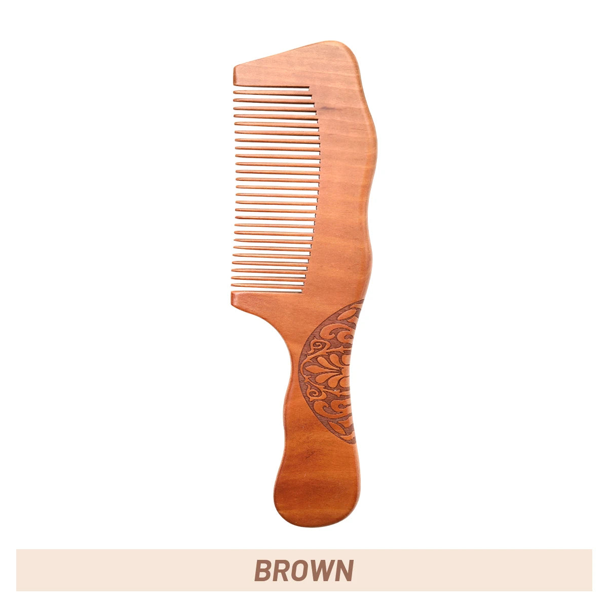 Wooden Wide Tooth Comb – Scalp Massage, Anti-Static & Travel