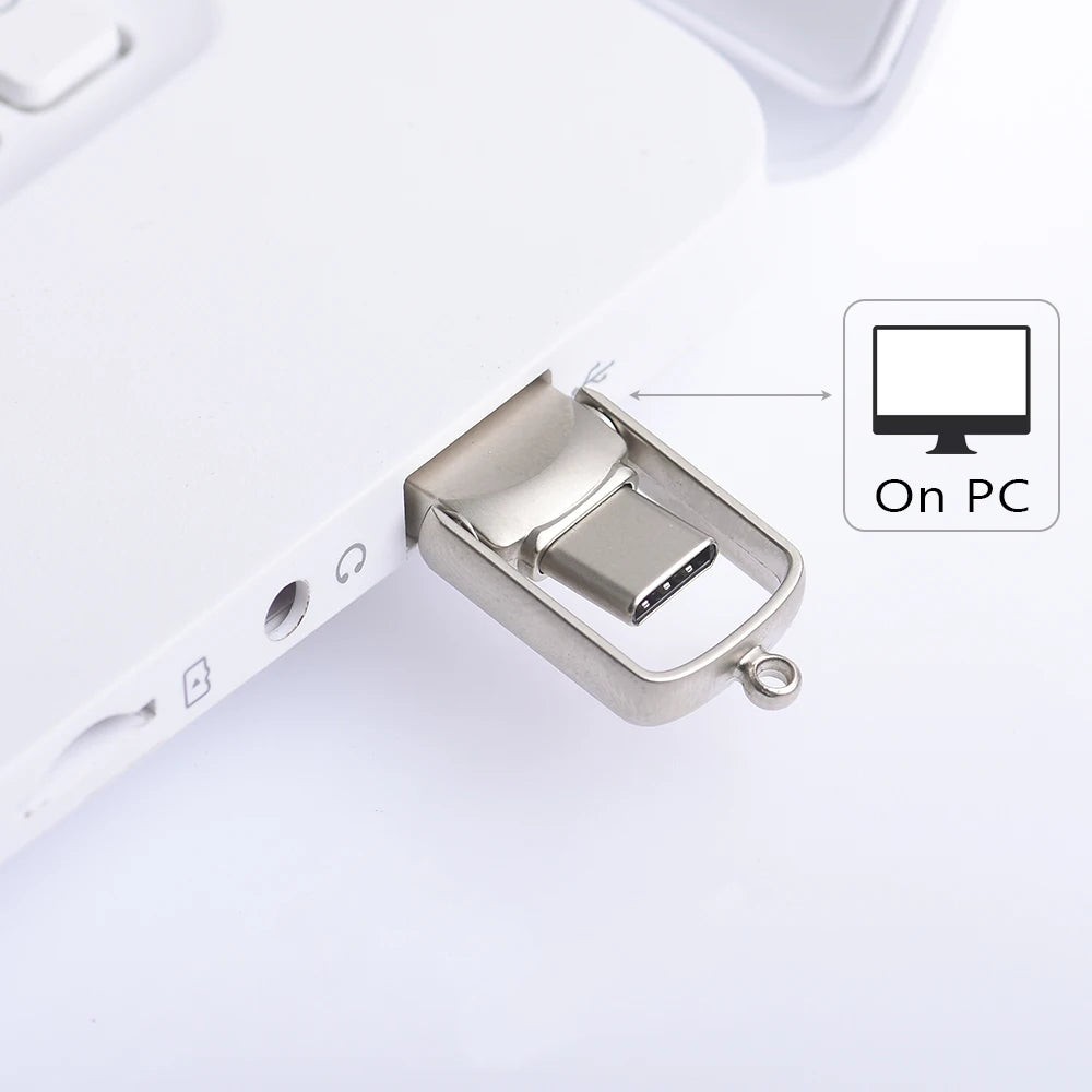 JASTER Metal USB-C Flash Drive OTG Pen Drive 4GB–128GB USB Flash Drive PRIMED
