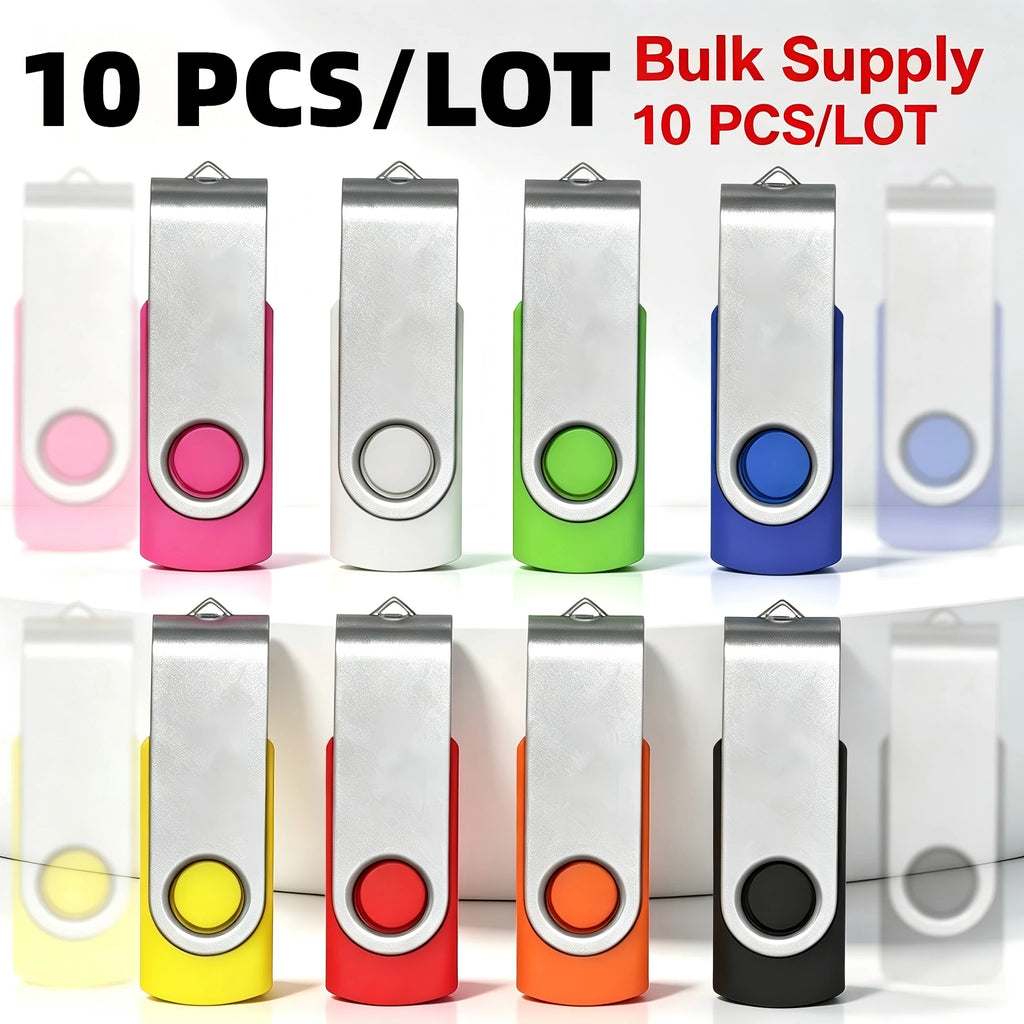10-Pack USB 2.0 Flash Drives Custom Logo | 128MB–64GB USB Flash Drive PRIMED