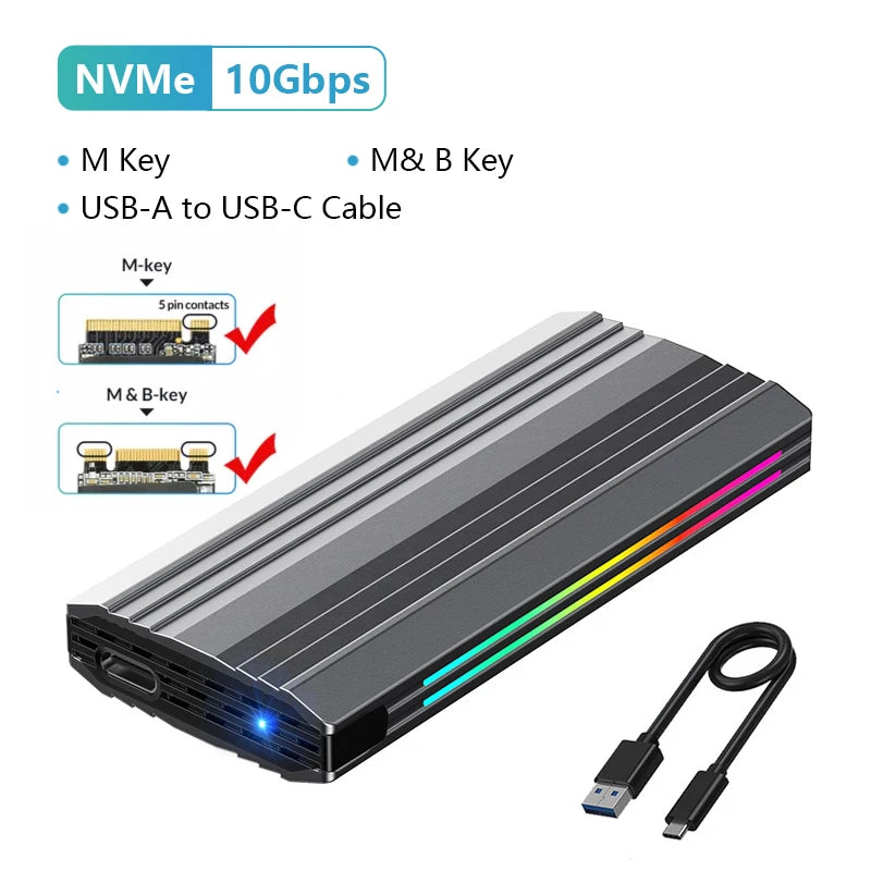 UTHAI M18 M.2 NVMe/SATA SSD Enclosure USB-C 10Gbps | Up to 8TB