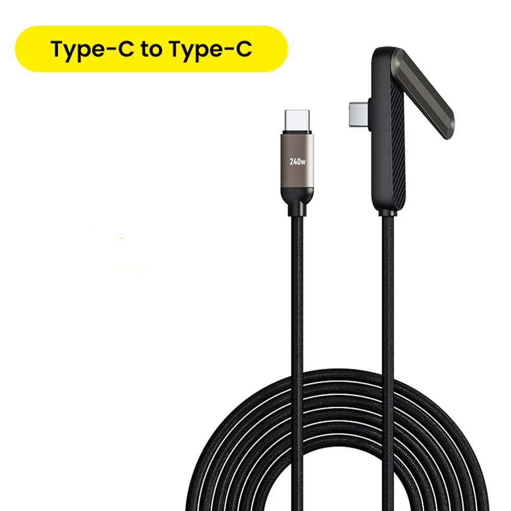 USB-C Fast Charging Cable with Foldable Phone Stand | 240W USB-C Charging Cable PRIMED Type-C to Type-C 1.5m