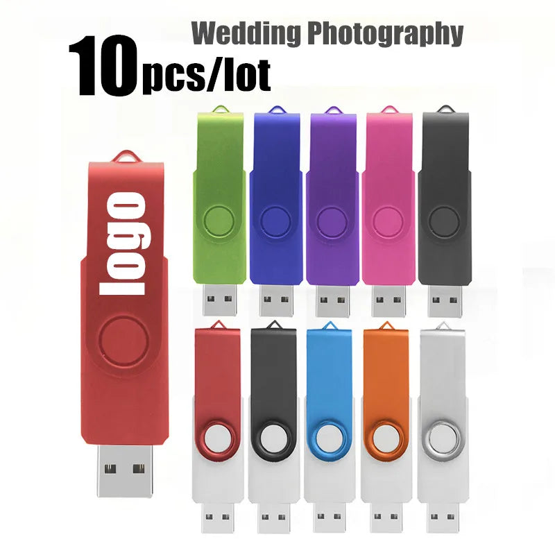 10-Pack Keychain USB Flash Drives 4GB–128GB Waterproof Metal USB Flash Drive PRIMED