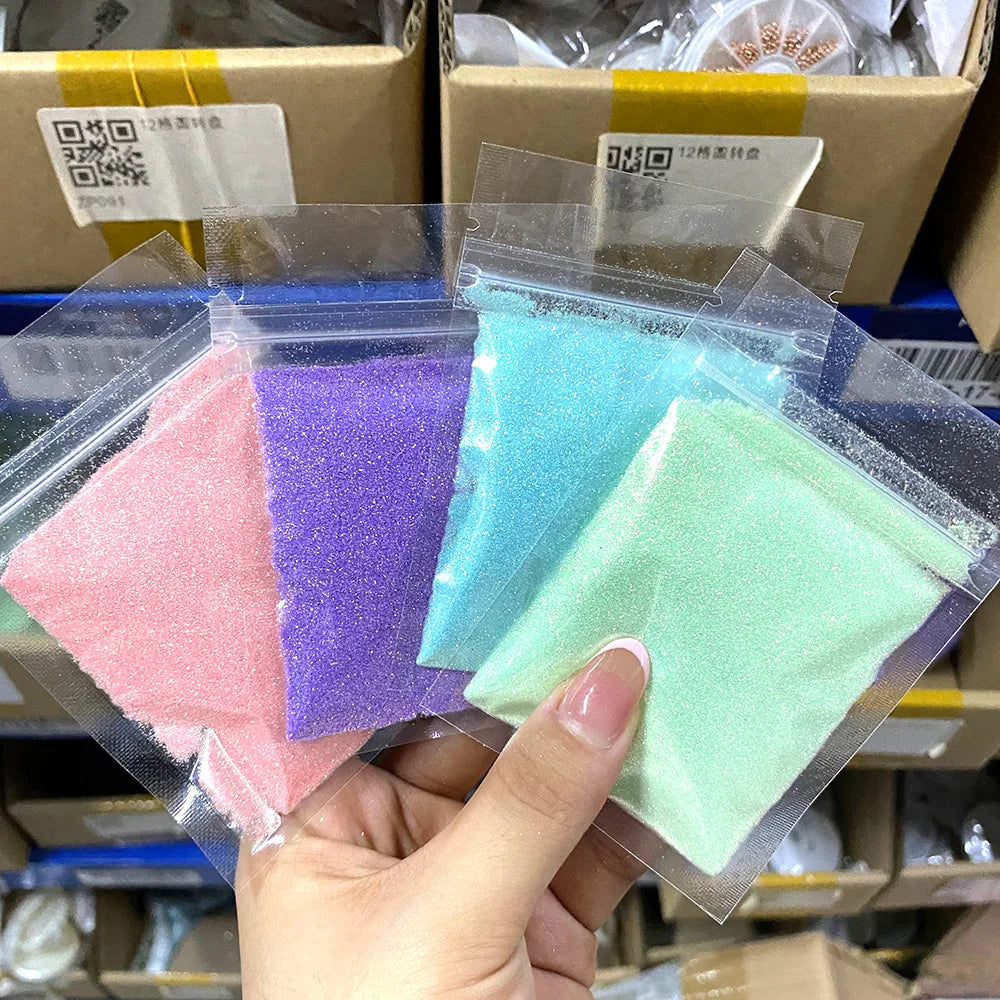 Ultra-Fine Nail Glitter Powder 10g – Pink & Blue Chrome Pigment