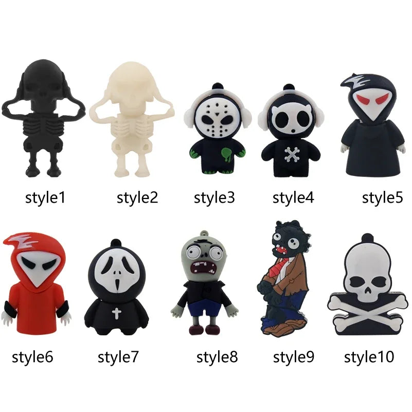 Cartoon USB Flash Drive 2.0 Silicone Pendrive 32GB 64GB Gift USB Flash Drive PRIMED style 8 128 GB