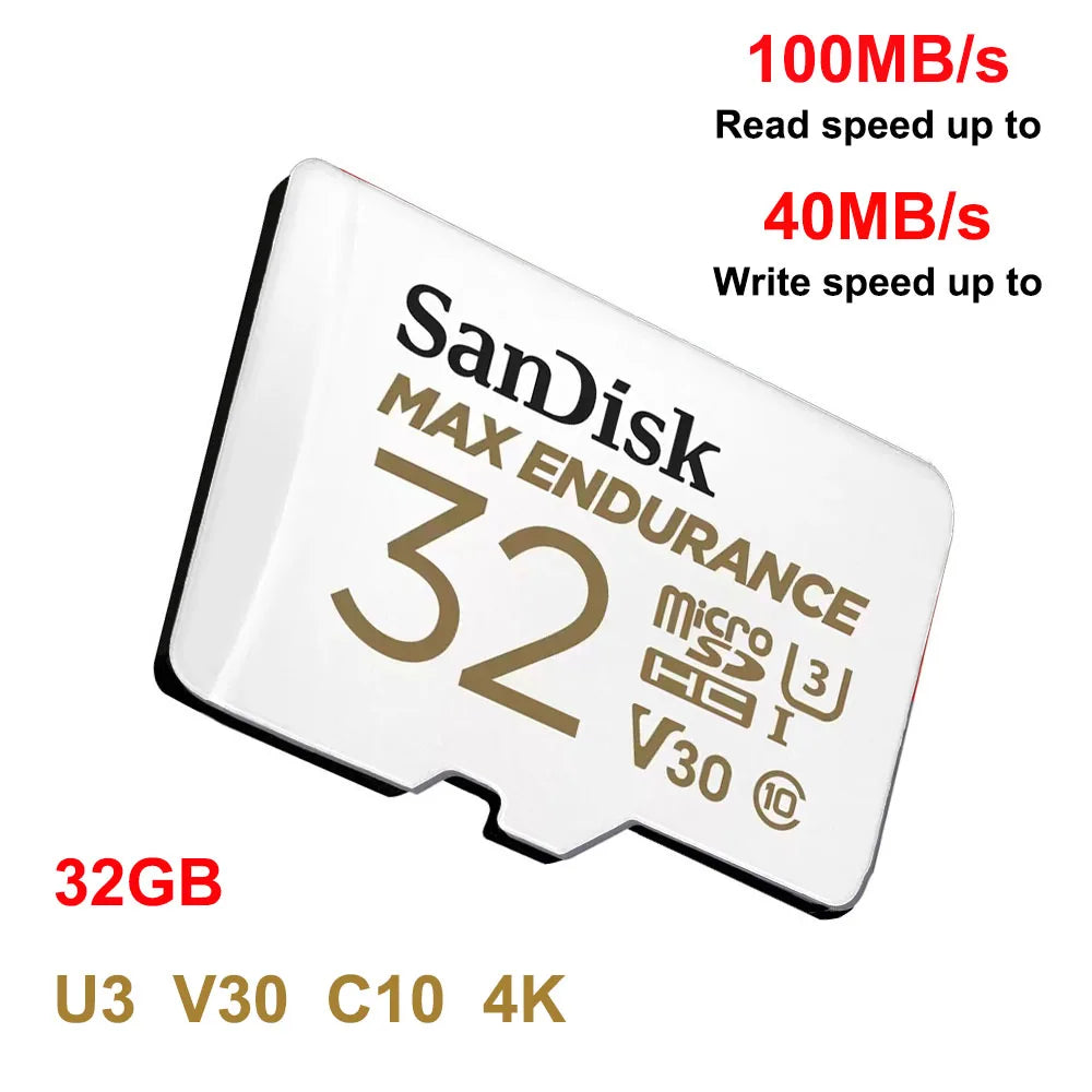 SanDisk MAX ENDURANCE MicroSD 32GB–256GB U3 4K Dash Cam MicroSD Memory Card PRIMED 32GB