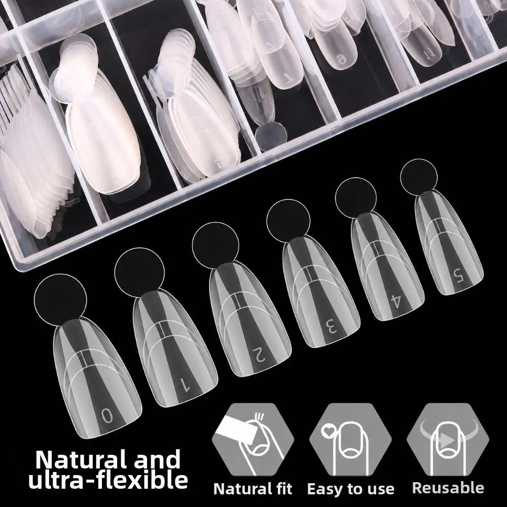 14 Sizes French Nail Dual Forms – Reusable Full Cover Molds
