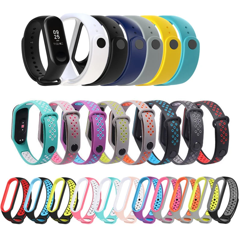 Silicone Strap for Xiaomi Mi Band 3 4 5 6 7 – Sport Band Smartwatch Band PRIMED