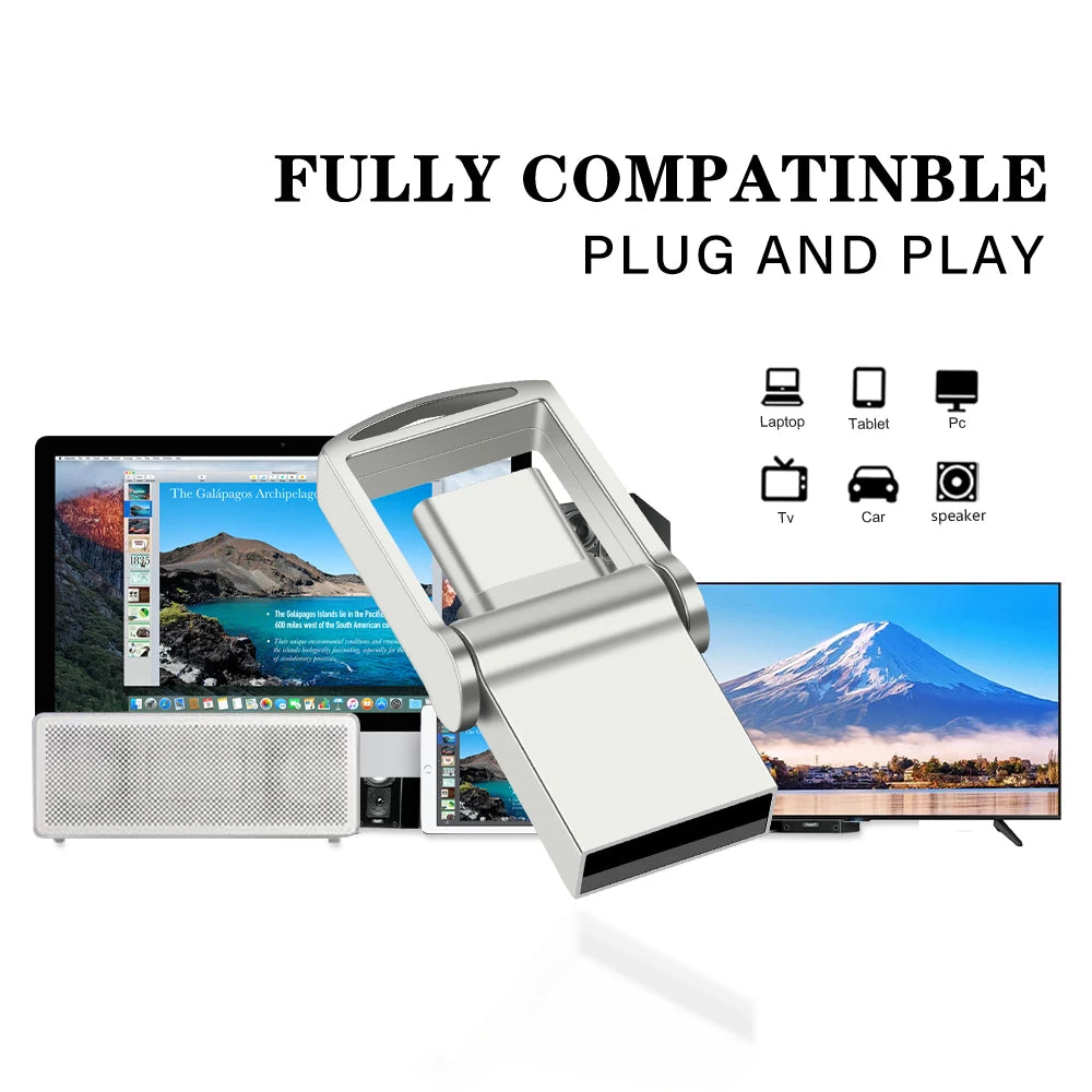 JASTER Metal Type-C USB 3.0 Flash Drive 16GB–128GB USB Flash Drive PRIMED