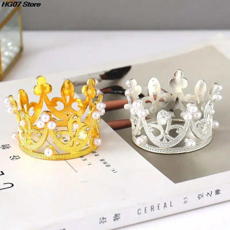 Mini Crown Cake Topper – Princess Tiara Birthday Decoration