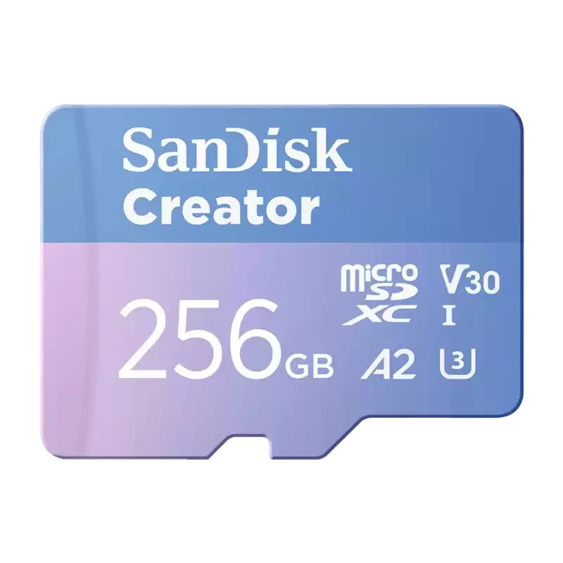 SanDisk microSDXC 128GB–1TB V30 A2 U3 – Up to 190MB/s microSD Memory Card PRIMED 256GB
