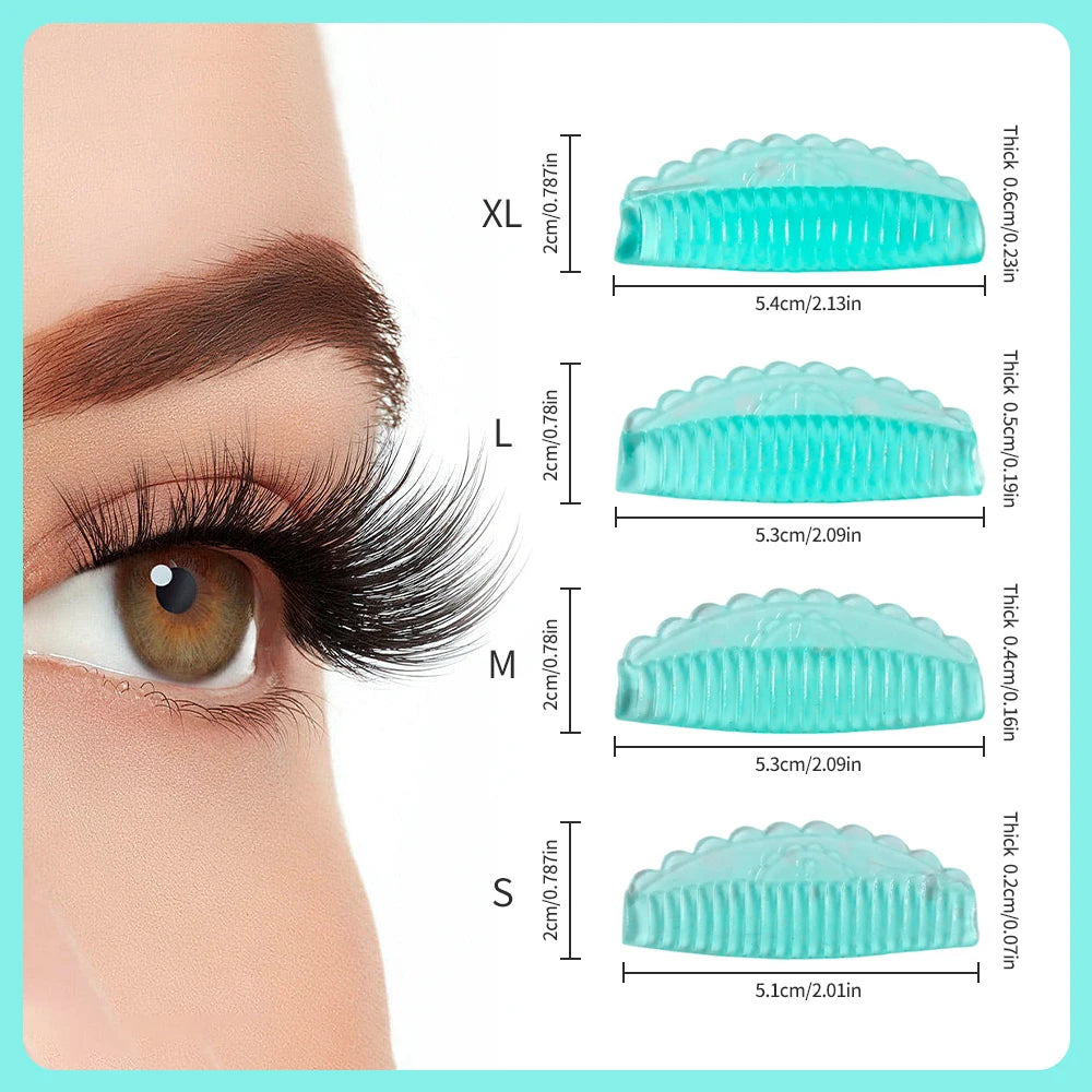 Silicone Lash Lift Rods 4 Sizes – Reusable Perm Curler Pads