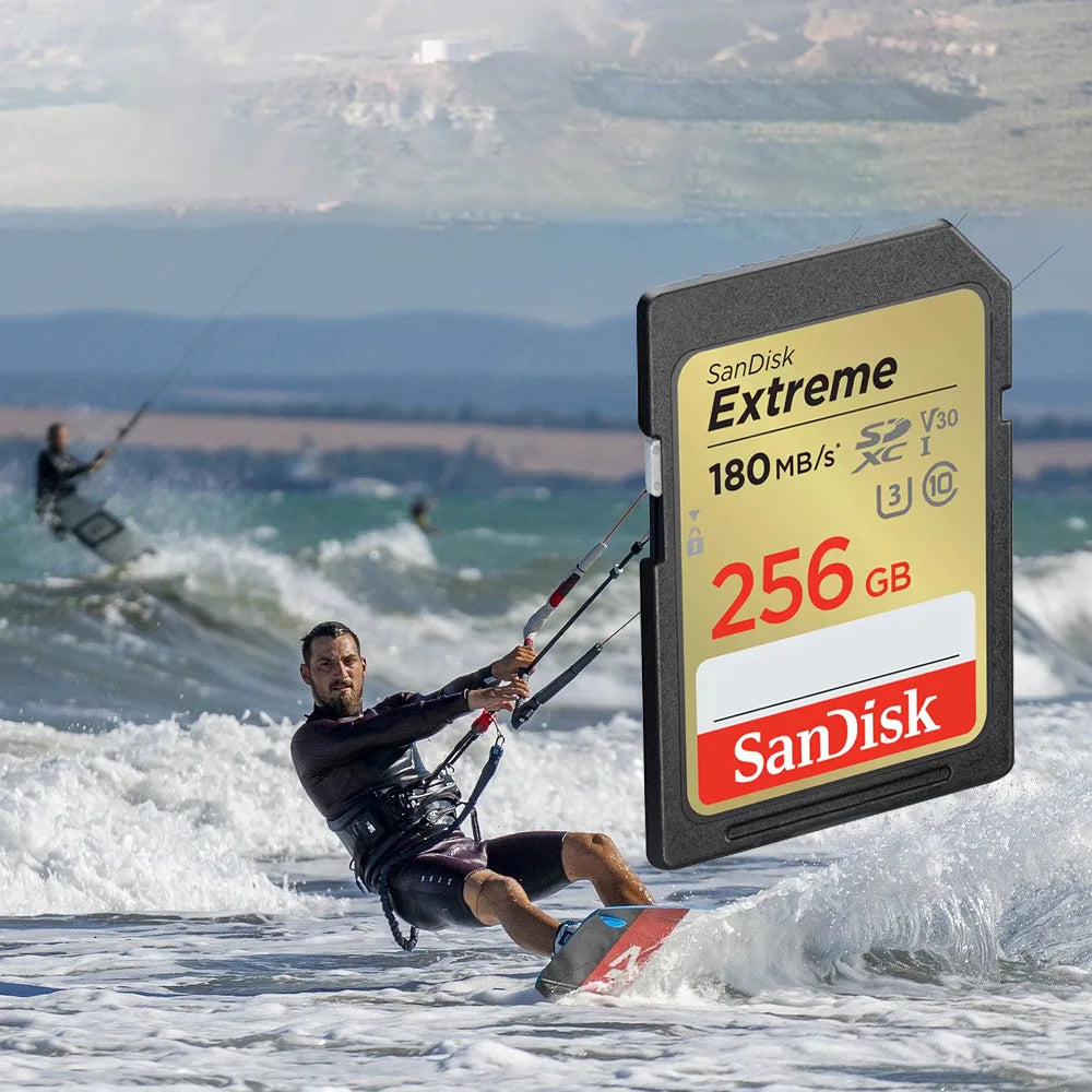 SanDisk Extreme SD Card 32GB–256GB U3 V30 4K UHD | 180MB/s Flash Memory Card PRIMED