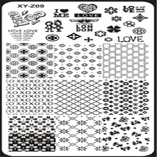 MAFANAILS Nail Art Stamping Plate – Multi-Design Stencil XY-Z Nail Stamping Plate PRIMED 9