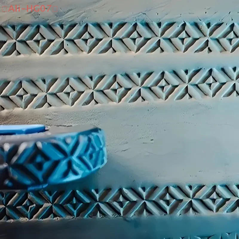 Egyptian Clay Texture Stamp Roller | Pottery & DIY Craft Tool Clay Texture Roller PRIMED