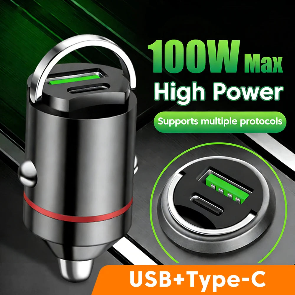 Elough 30W Dual Port USB-C PD + QC3.0 Car Charger Car Phone Charger PRIMED