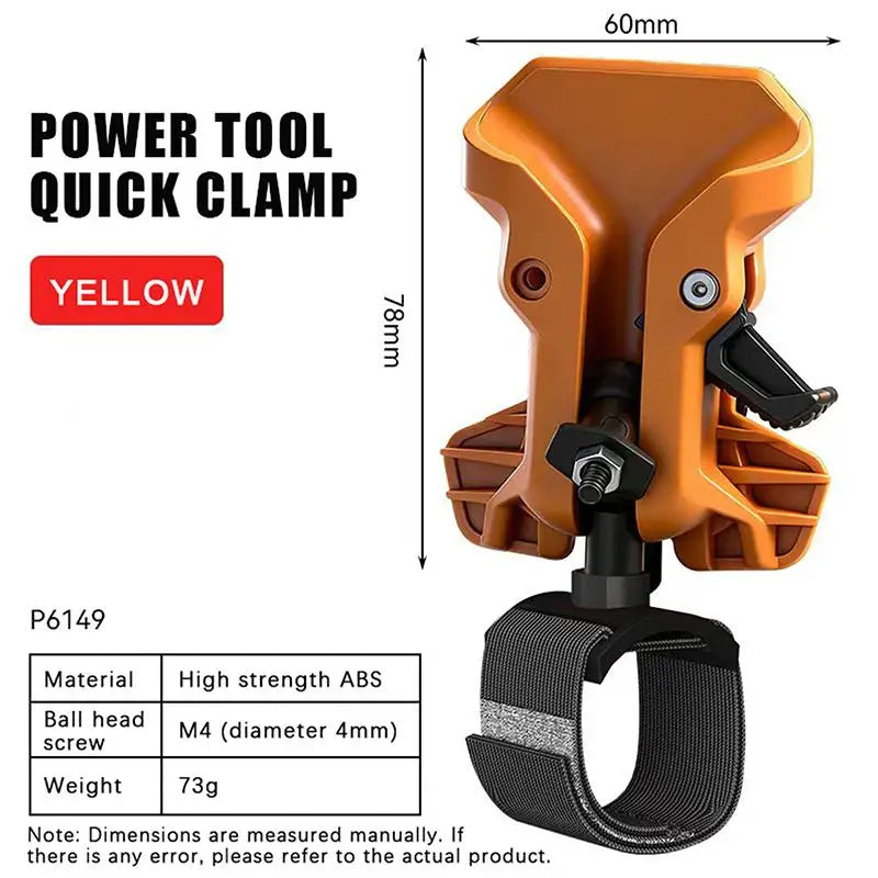 Quick-Release Drill Holder Belt Clip | Self-Locking Tool Organizer