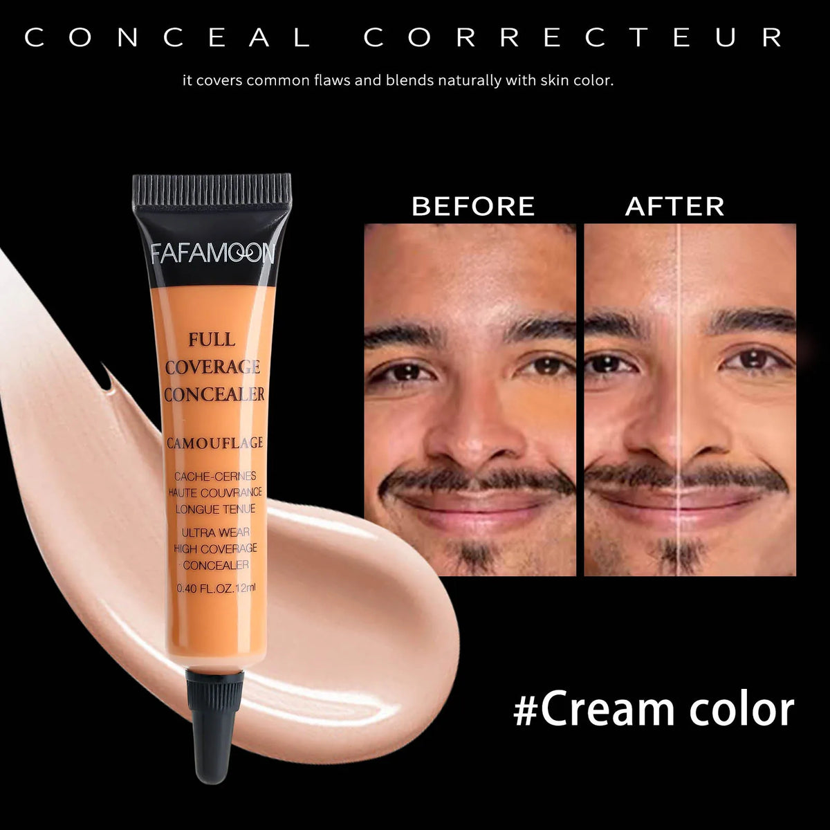 Fafamoon Waterproof Full Coverage Liquid Concealer Matte