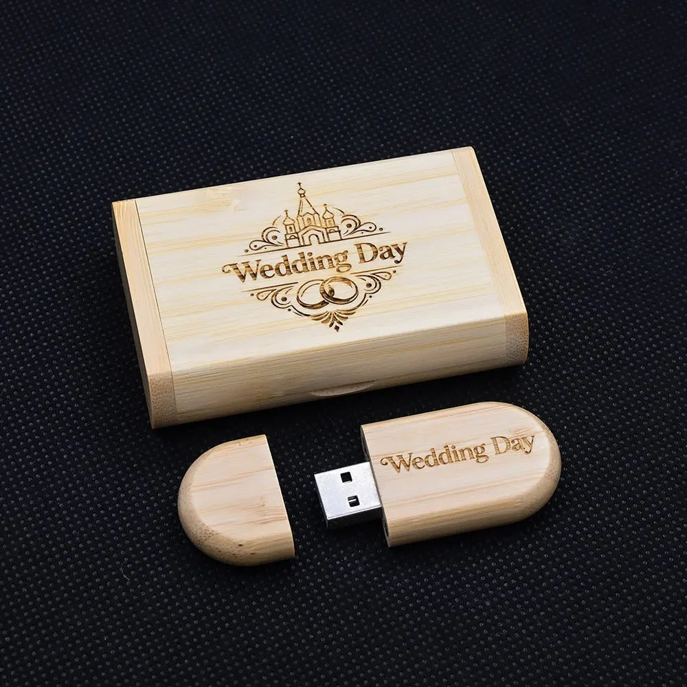 20-Pack Rosewood USB Flash Drives Custom Logo 32/64/128GB USB Flash Drive PRIMED