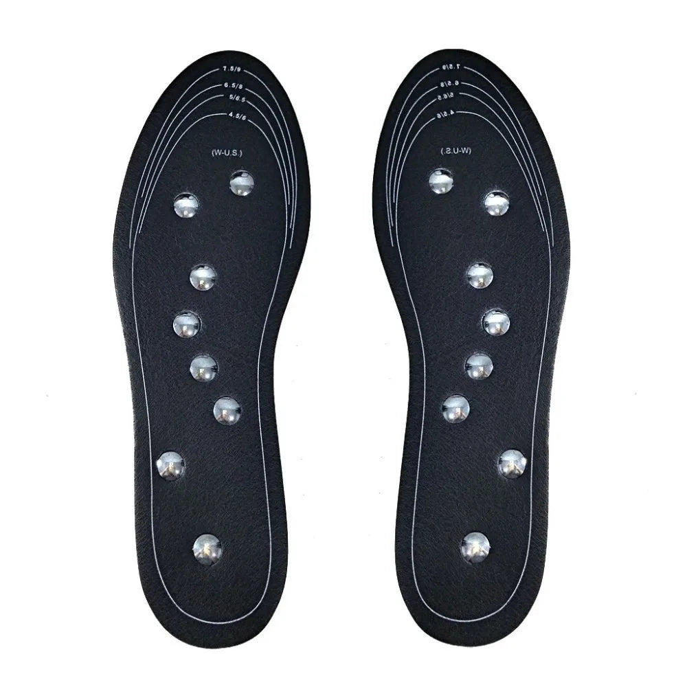 Magnetic Massage Insoles – Cuttable EVA Cushion Leather Shoe Insert Magnetic Shoe Insoles PRIMED L 41-46