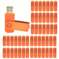 50-Pack Custom Logo USB 2.0 Metal Flash Drives 4GB–64GB USB Flash Drive PRIMED orange-J1 128 MB-50PCS