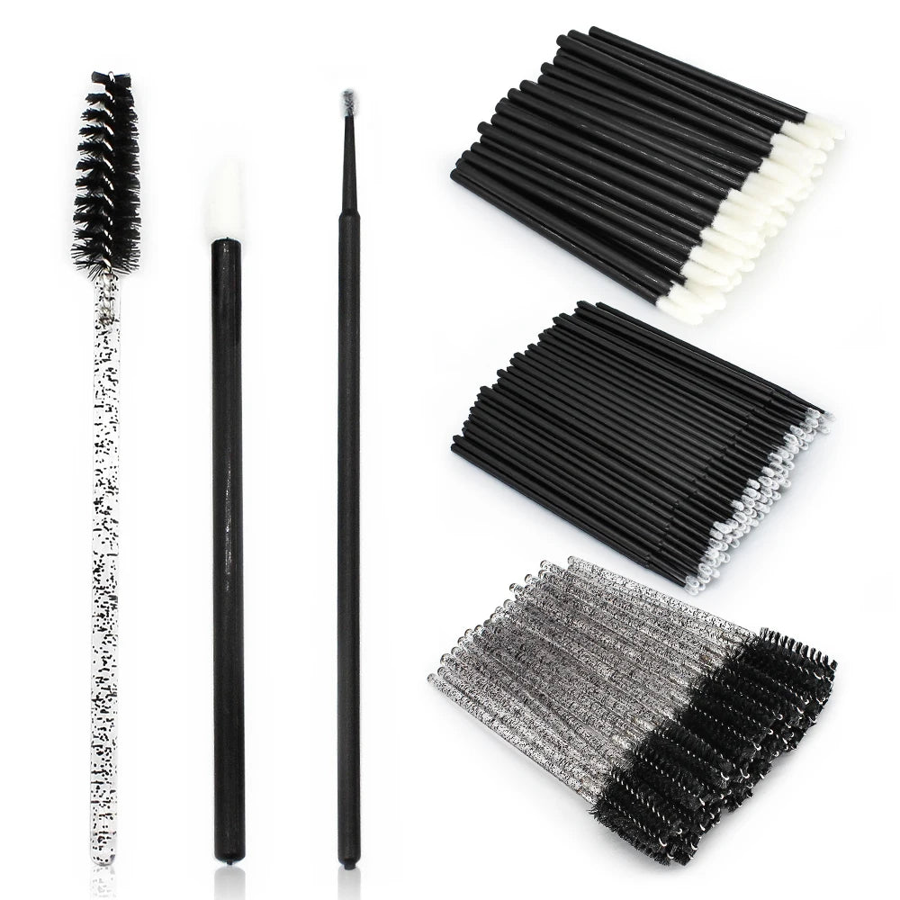 200Pcs Eyelash Extension Microbrush & Lip Brush Kit | Bulk Set Makeup Brush Kit PRIMED