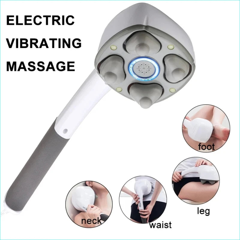 YUKUI 4-Head Electric Percussion Body Massage Hammer | Anion