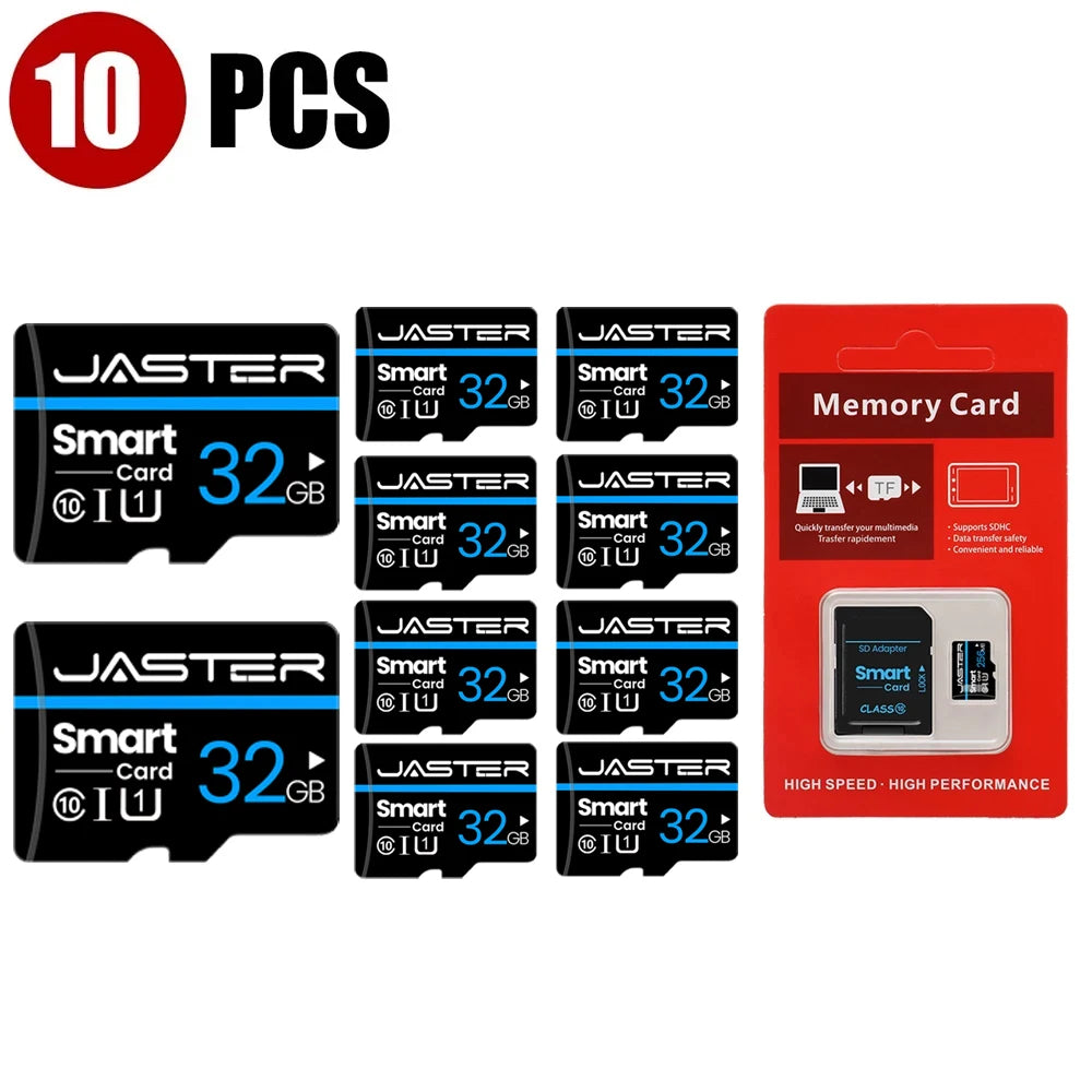 10-Pack Class 10 TF/SD Memory Cards 16GB 32GB 64GB 128GB Flash Memory Card PRIMED