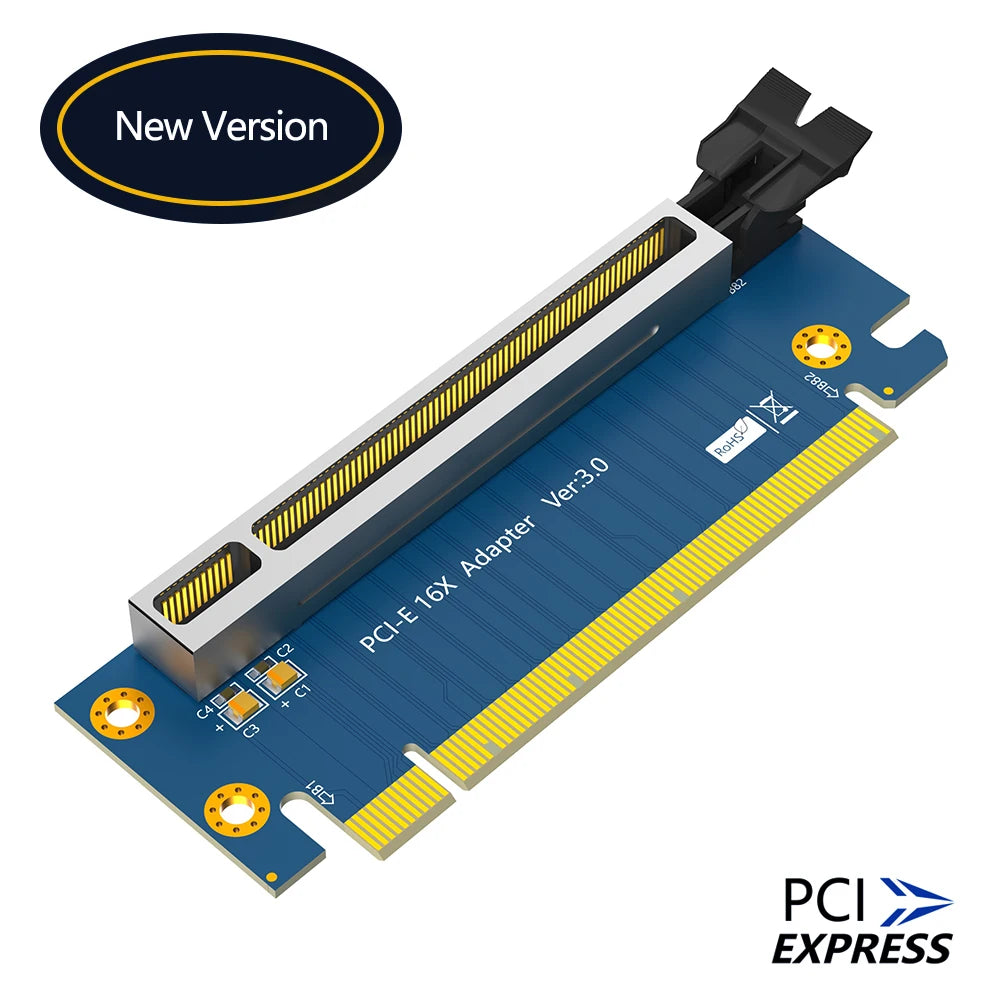 TISHRIC PCIe 3.0 16X to 16X 90° Riser Card – 1U 2U Server PCIe Riser Card PRIMED Blue China Mainland