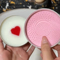 Makeup Brush Cleaner Soap with Silicone Mat | Heart Tin