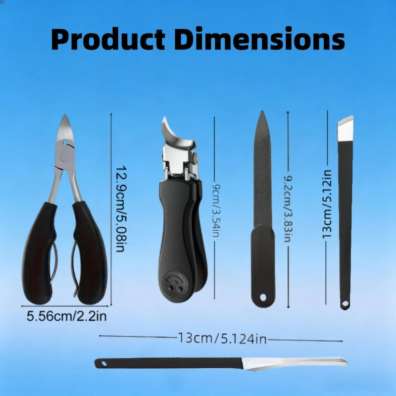 Stainless Steel Manicure & Pedicure Set – Nail Clippers & File Manicure Pedicure Set PRIMED