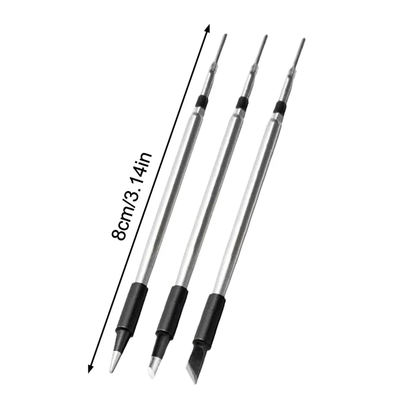 3-Piece Soldering Iron Tips Set – 5V USB & Battery Compatible Soldering Iron Tips PRIMED