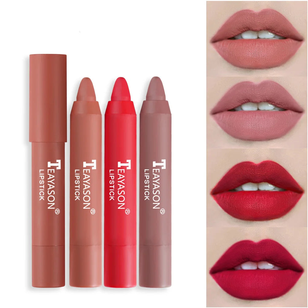TEAYASON Nude Matte Lipstick Pen & Lip Liner | Waterproof Matte Lipstick Pencil PRIMED