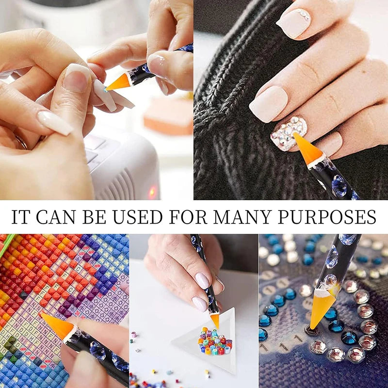 Nail Art Dotting Pen & Rhinestone Picker Wax Pencil – 3–50 Pcs Nail Art Dotting Tool PRIMED