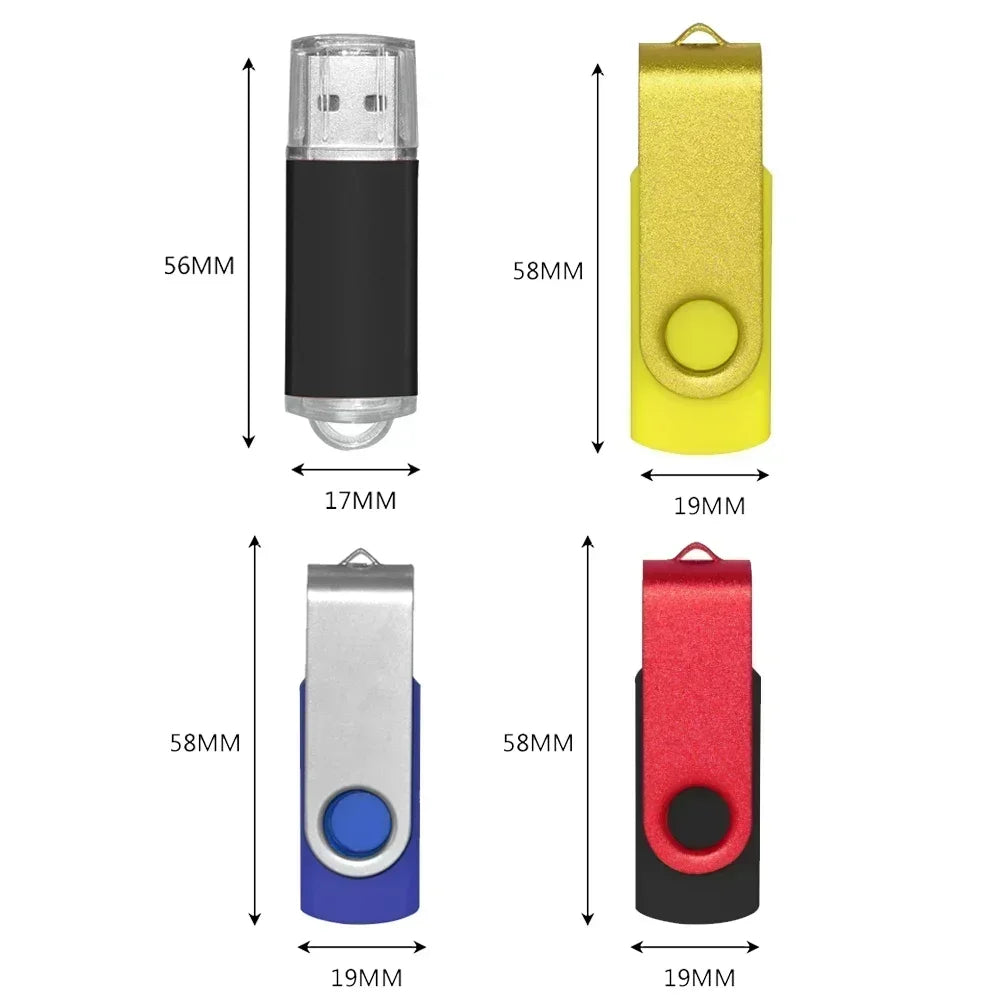 10-Pack Metal USB 2.0 Flash Drives 1GB–64GB | Custom Logo USB Flash Drive PRIMED