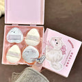 Mini Finger Makeup Puff Set 5pcs – Soft Velvet Beauty Sponges Makeup Sponge Set PRIMED pink