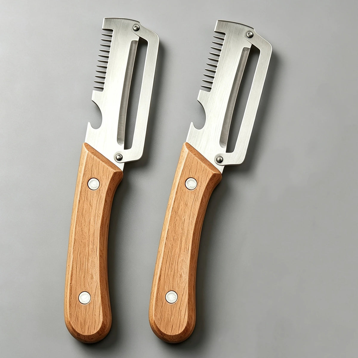 Wooden Handle Vegetable Peeler – Sharp Stainless Steel Blade
