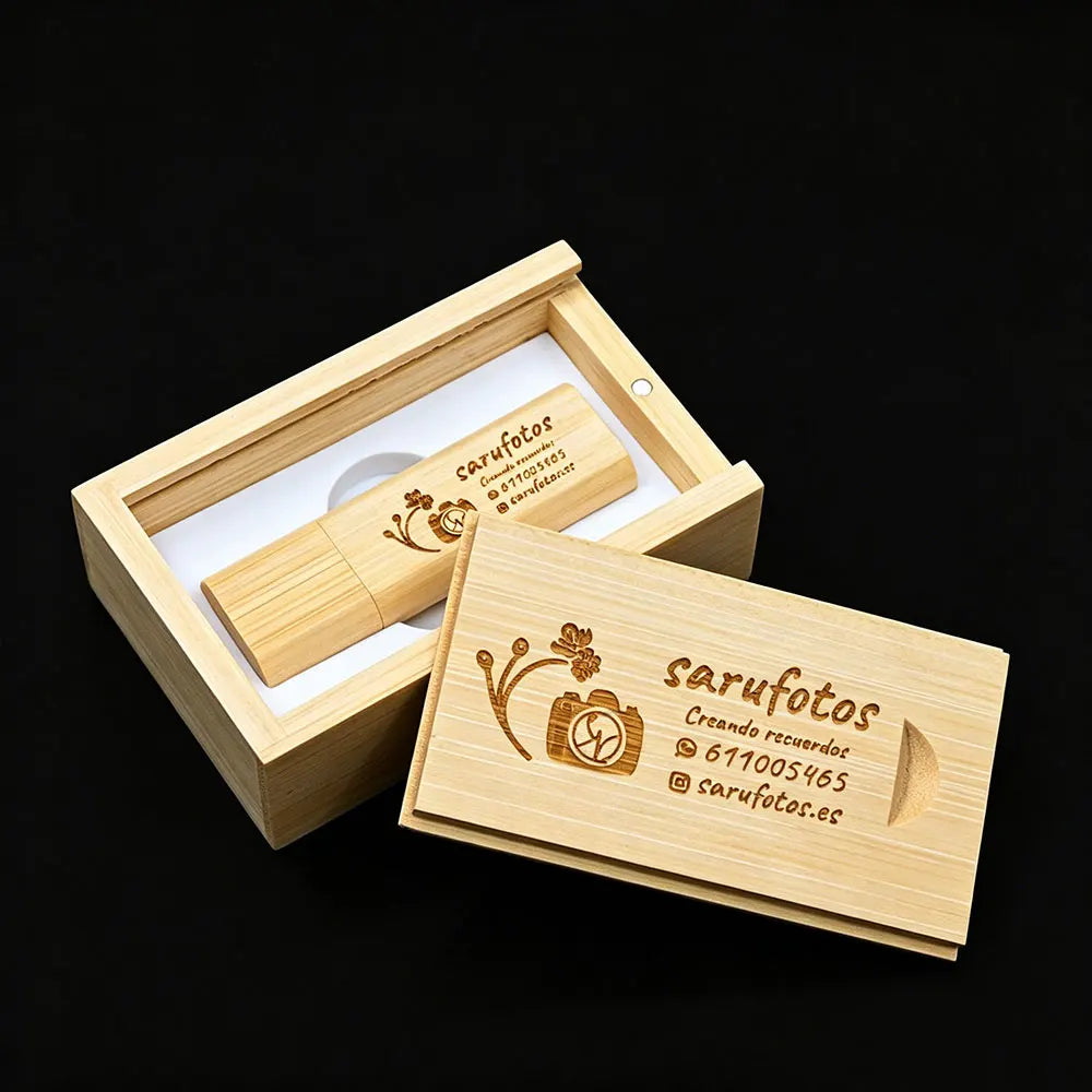 10-Pack Wooden USB 3.0 Flash Drives 4–64GB Custom Logo USB Flash Drive PRIMED