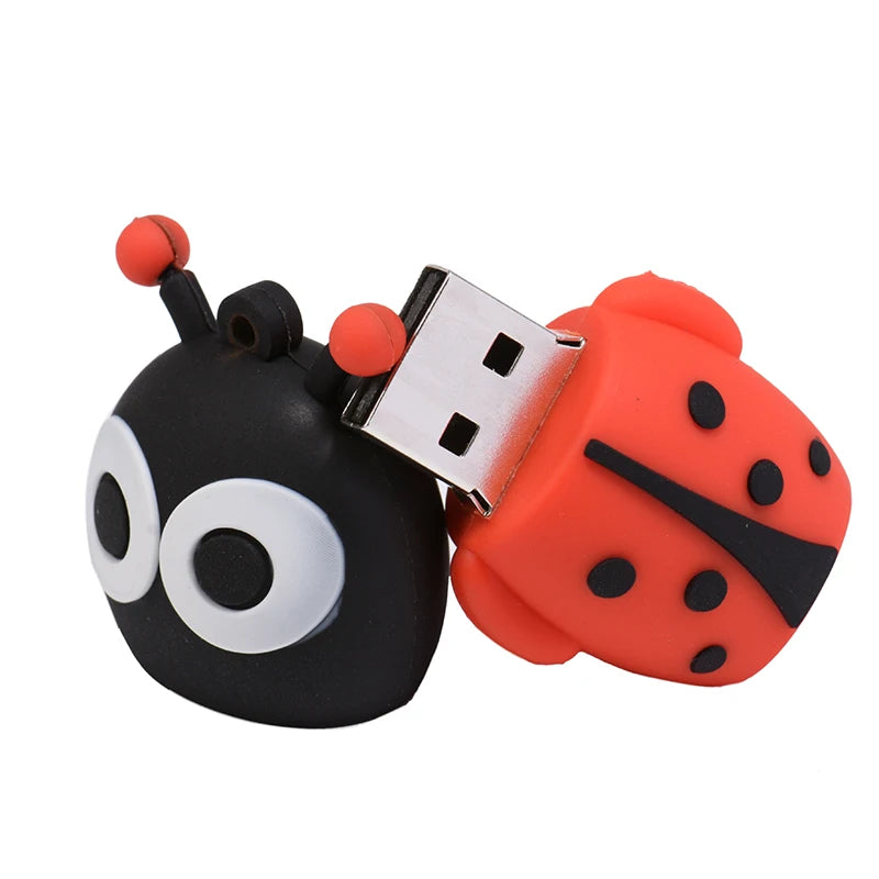 Ladybug USB Flash Drive 2.0 Cartoon Memory Stick 4GB–128GB USB Flash Drive PRIMED