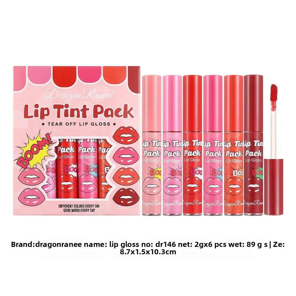 Dragon Ranee 6-Piece Tear-Off Lip Gloss Set | Matte Velvet Lip Gloss Set PRIMED
