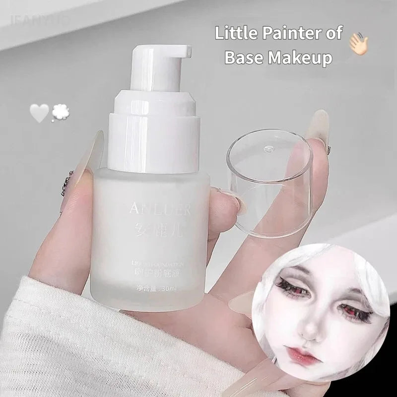 White Liquid Foundation Matte Full Coverage – Cosplay & Stage