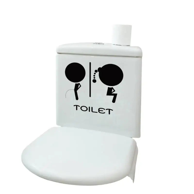 Waterproof Restroom Door Decal Sticker – Fun Bathroom Sign