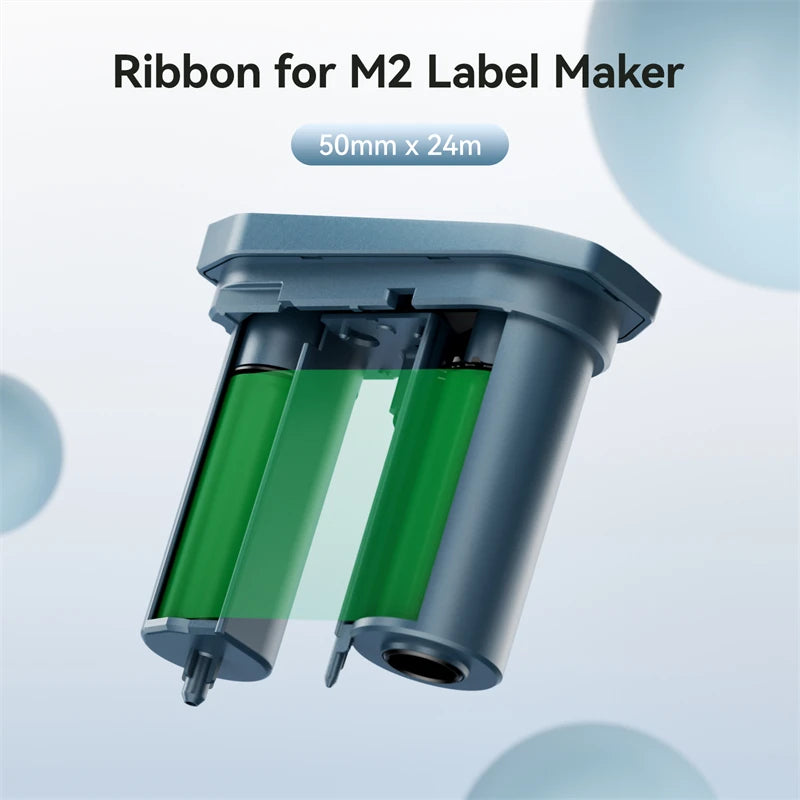 Niimbot M2 300DPI Portable Thermal Transfer Label Printer Thermal Label Printer PRIMED Only Ribbon Green